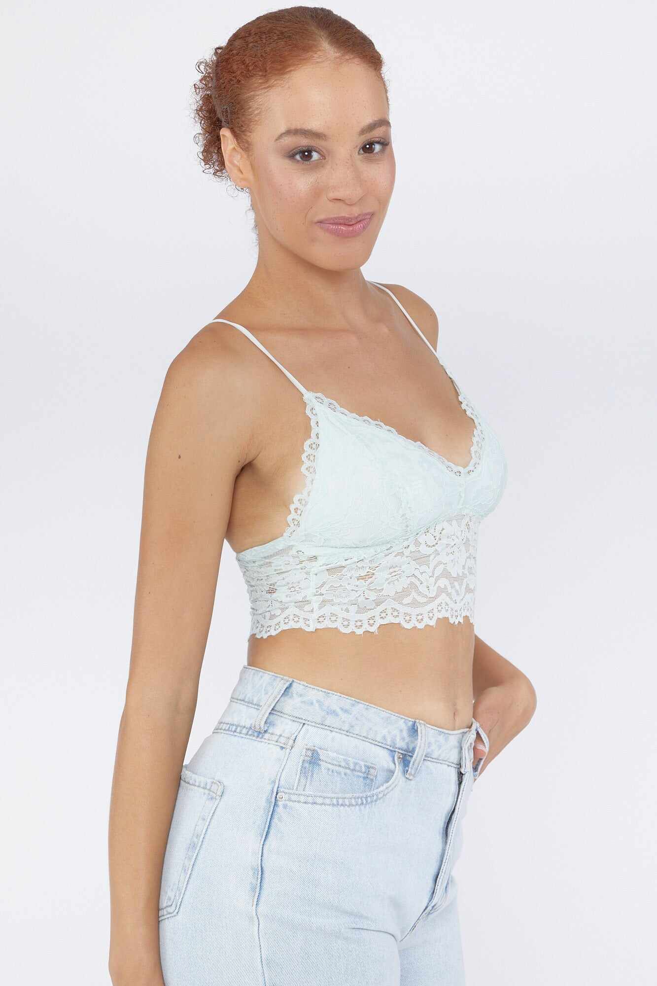 Women Apparel | Lace V-Neck Bralette Light Pink Forever21 - FS76455