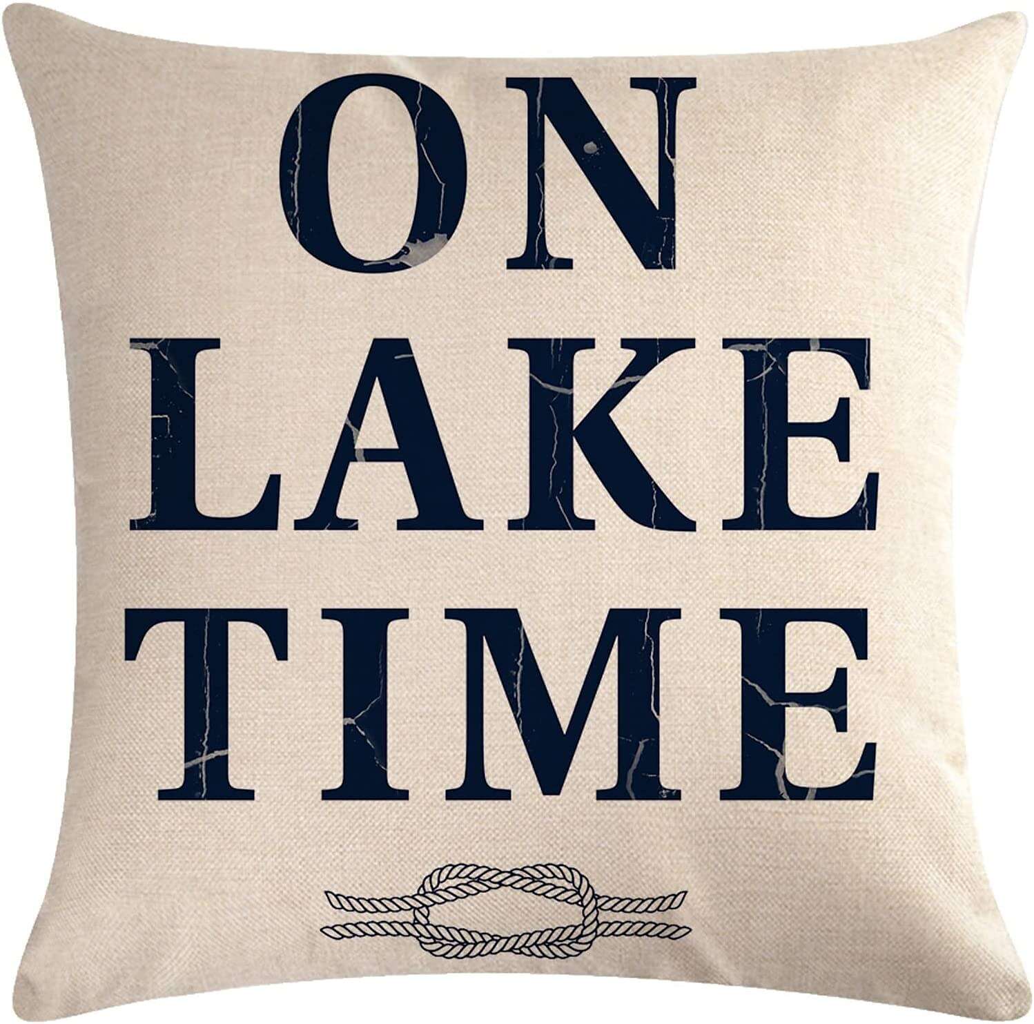 Lake House Anchor Double Side Pillow Cover 4PC Soft Decorative Pillowcase for Bedroom Livingroom Sofa Couch Chair Machine Washable