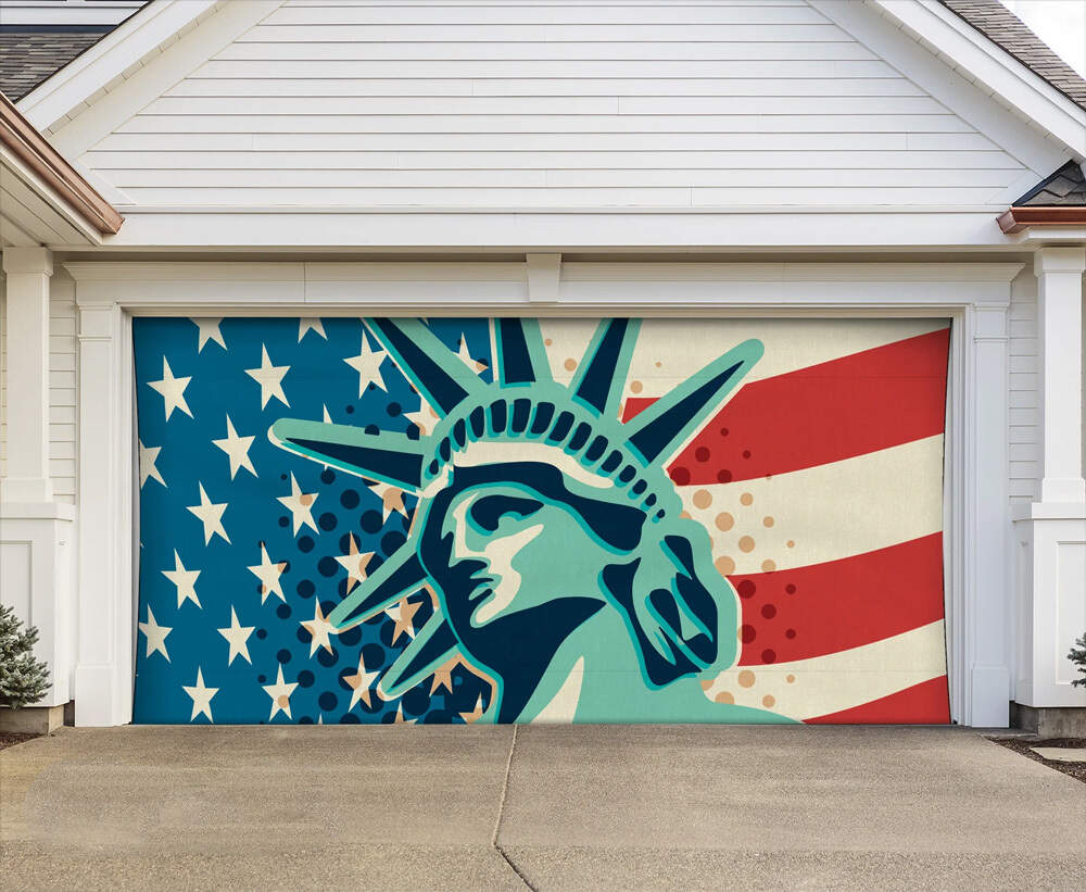 Patriotic Garage Door Mural