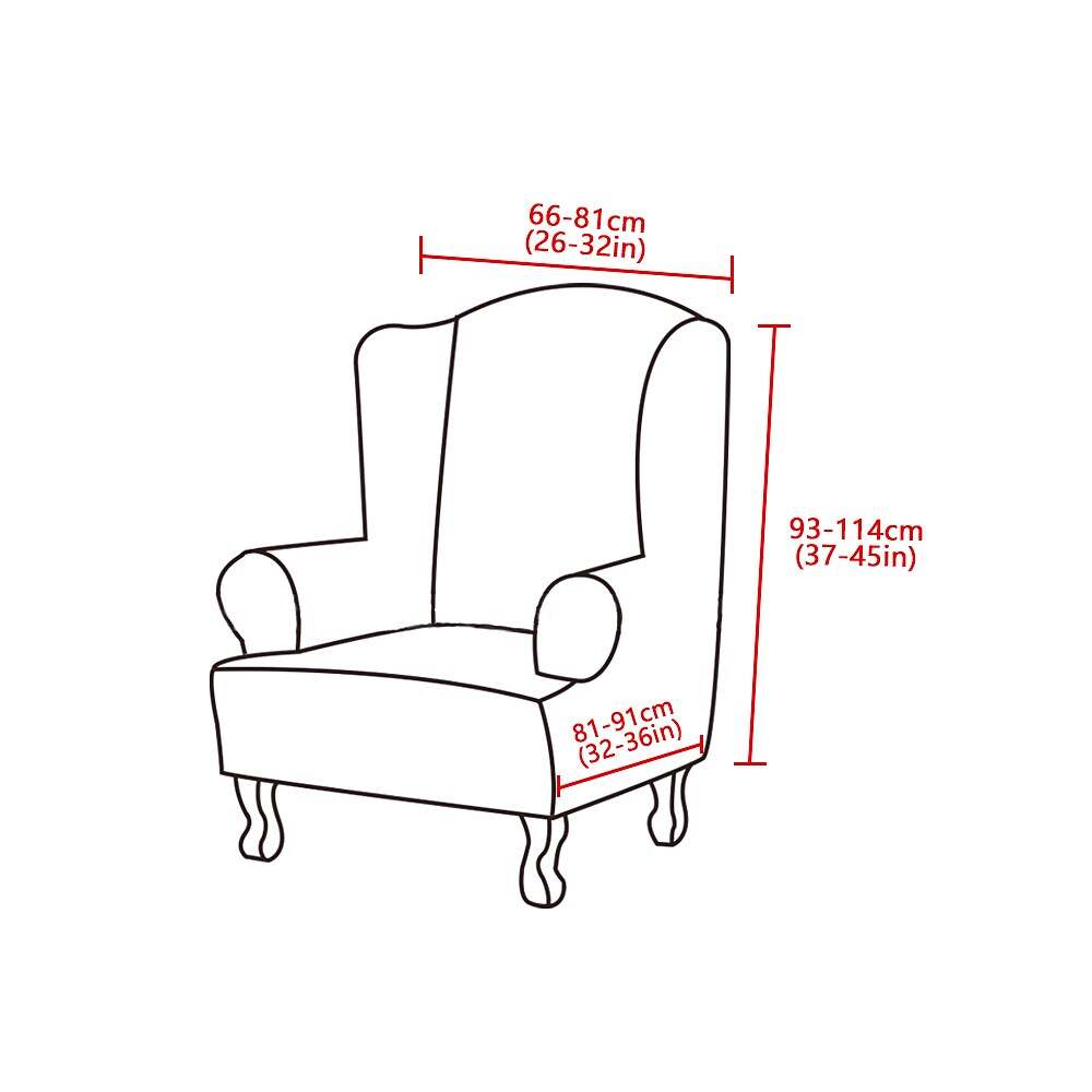 Water Repellent Stretch Wingback Chair Cover