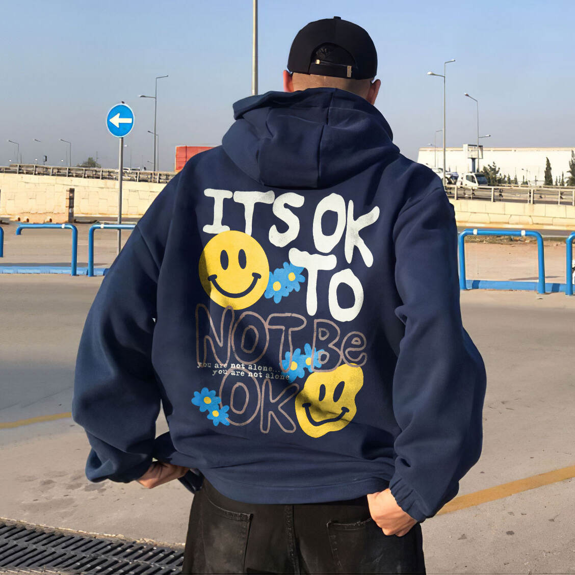 Its Ok To Not Be Ok You Are Not Alone Print Hoodie