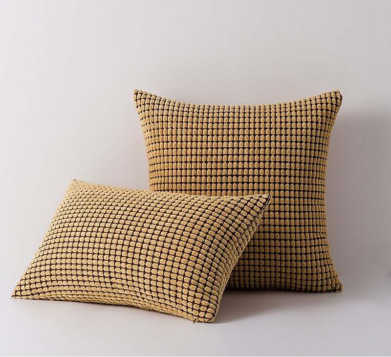 Corn Textured Striped Throw Pillow Covers