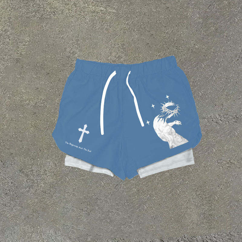 Jesus Is King Print Men's Christian Shorts