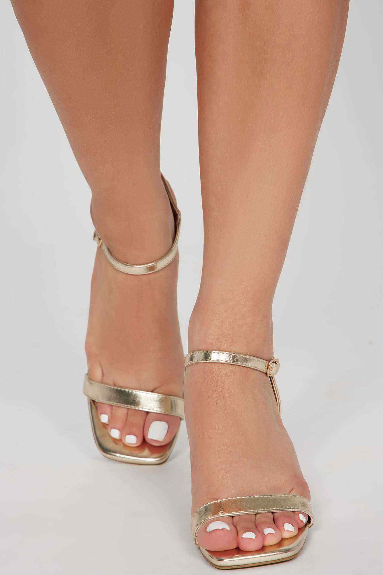 Tiana Heeled Sandals   Gold