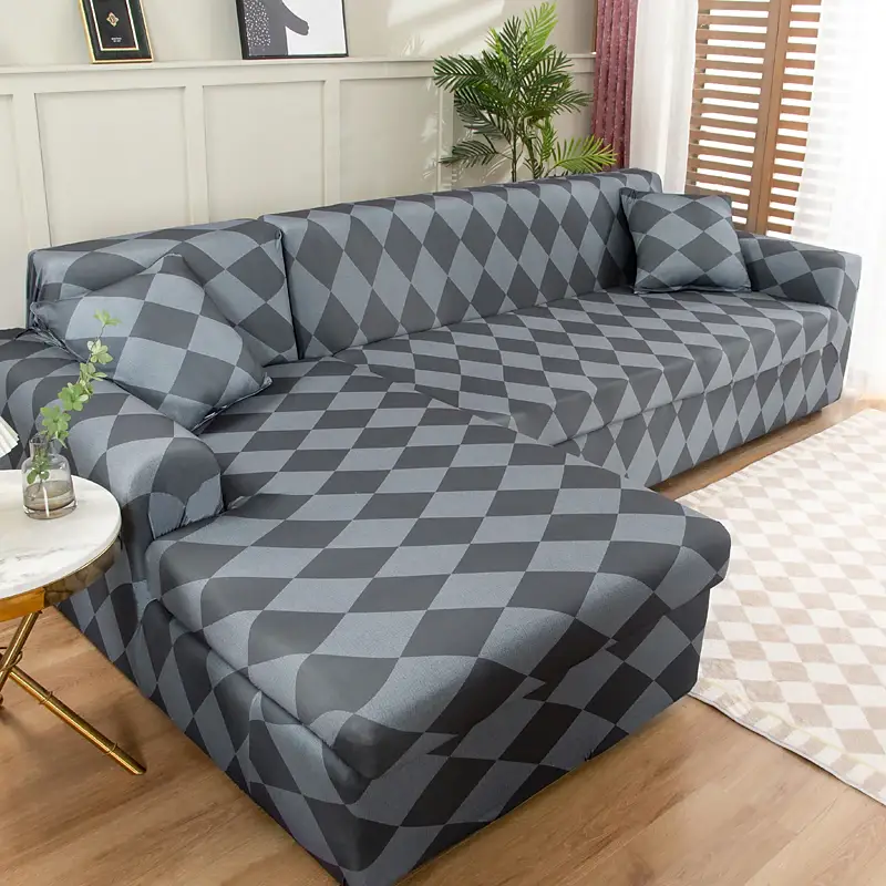 Stretch Sofa Cover Slipcover Geometric Pattern