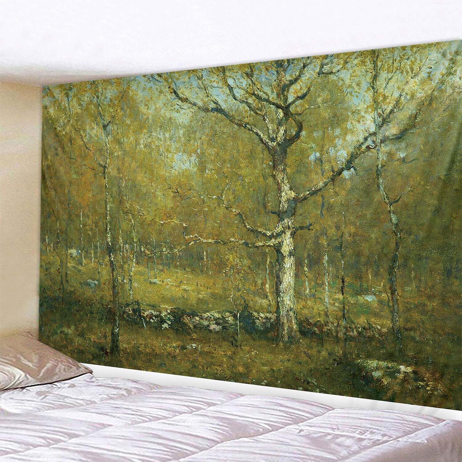 Oil Painting Forest Wall Tapestry Art Decor