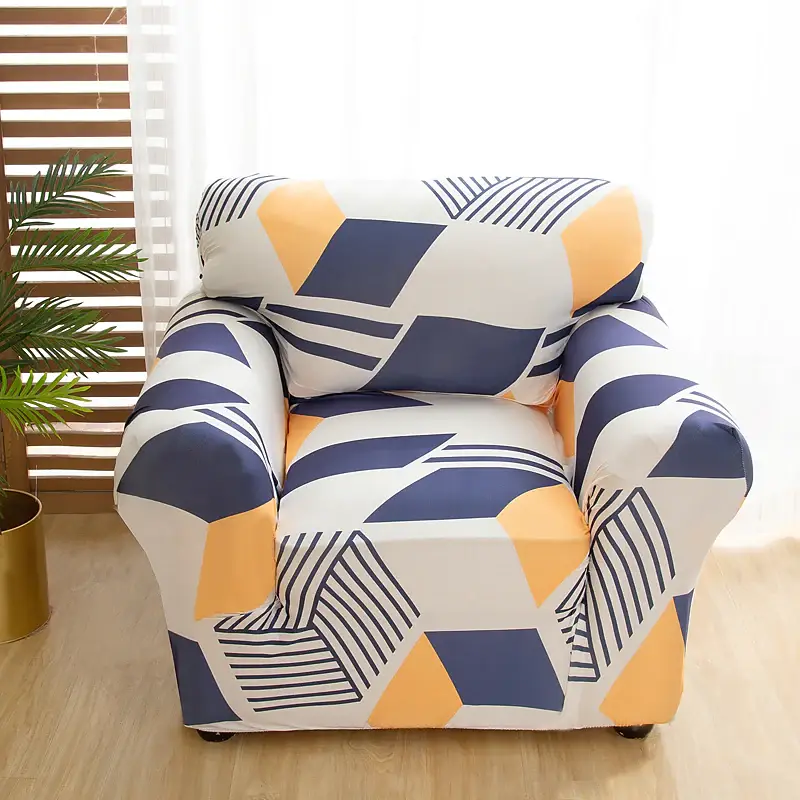 Stretch Sofa Cover Slipcover Geometric Pattern