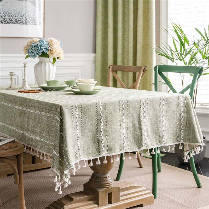 Pastoral Tablecloth Cotton Linen Fabric Table Cloth