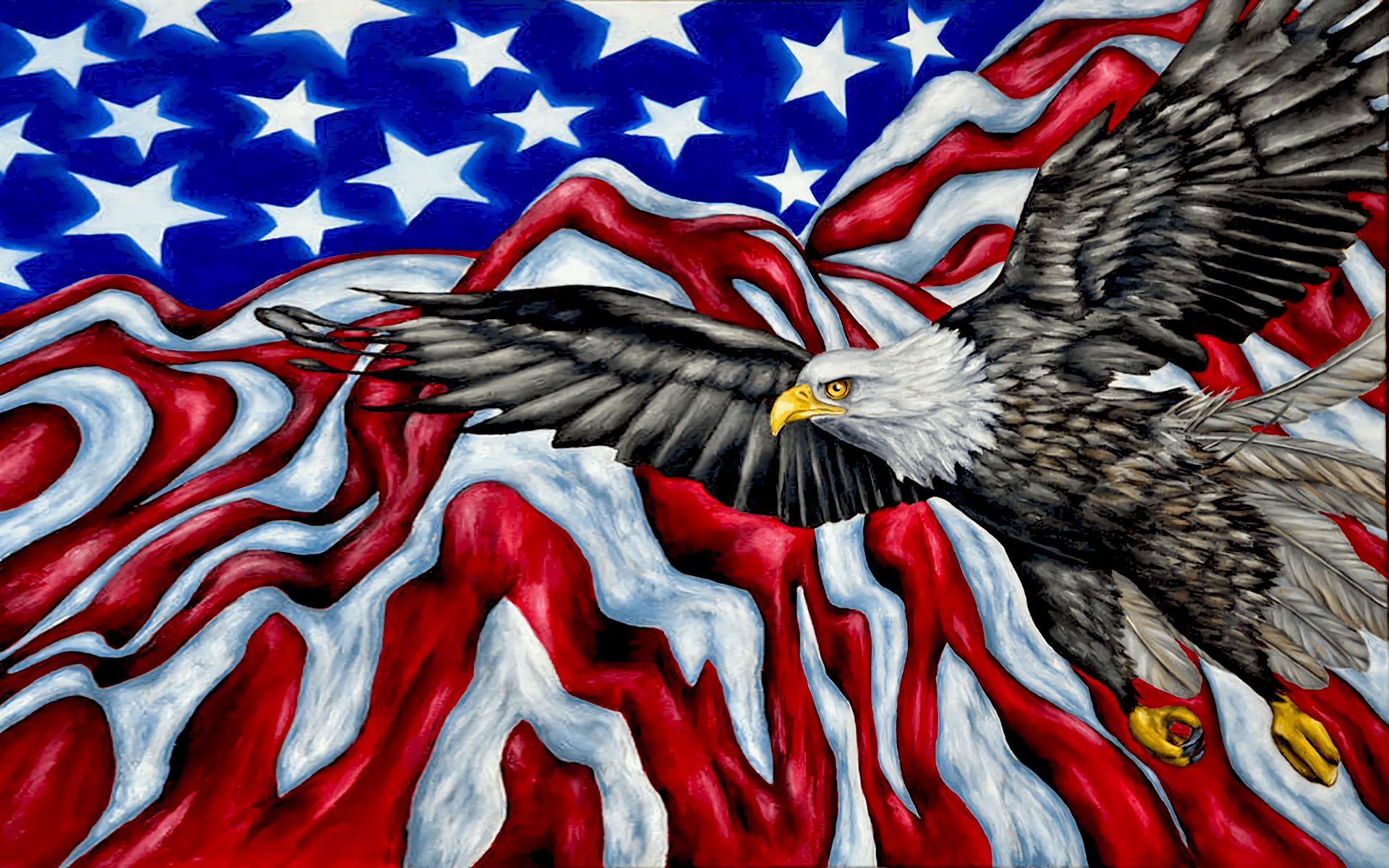 Patriotic Independence Day Garage Door Mural