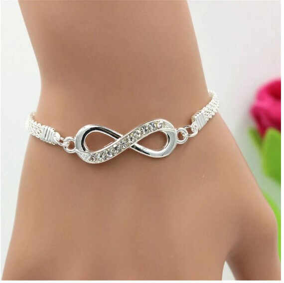 Rhinestone Infinity Bracelet