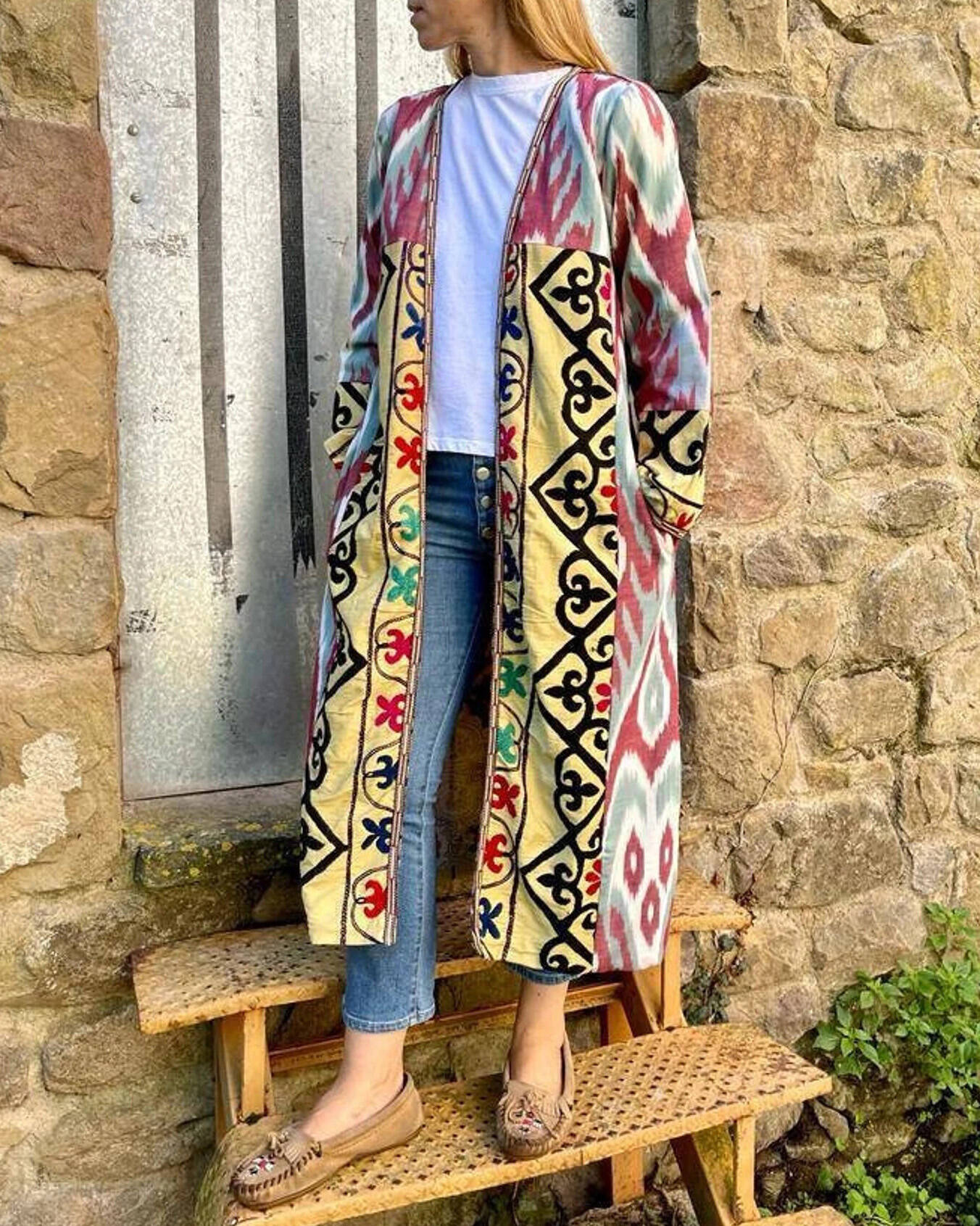 retro totem cardigan jacket