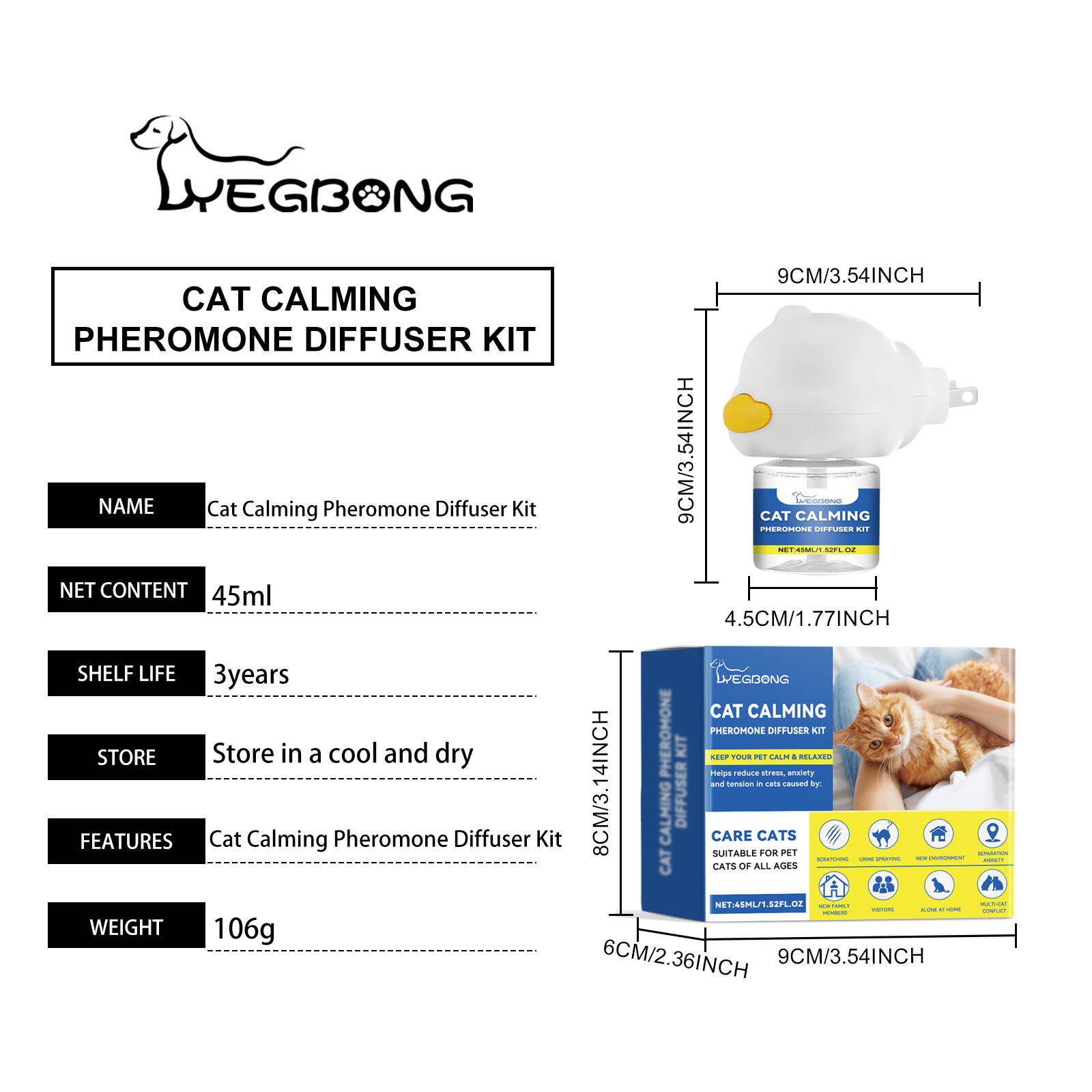 Cat Calming Pheromone Diffuser Kit