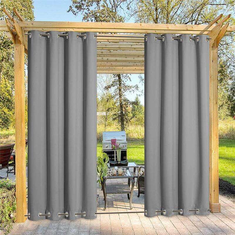 Waterproof Outdoor Curtain Privacy, Sliding Patio Sheer Curtain