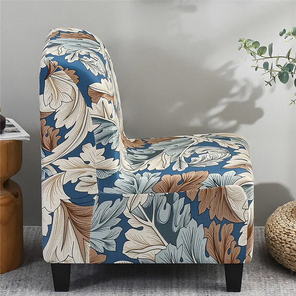 Stretc Accent Chair Cover Plants/Flower Pattern