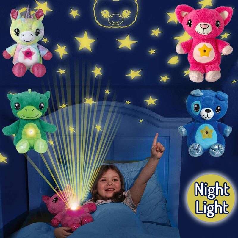 stuffed animal with light projector