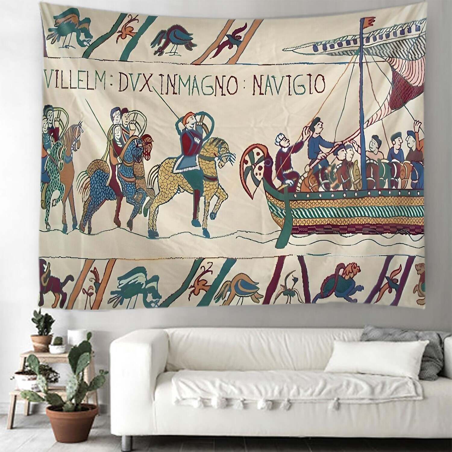 Medieval Bayeux Wall Tapestry Art Decor