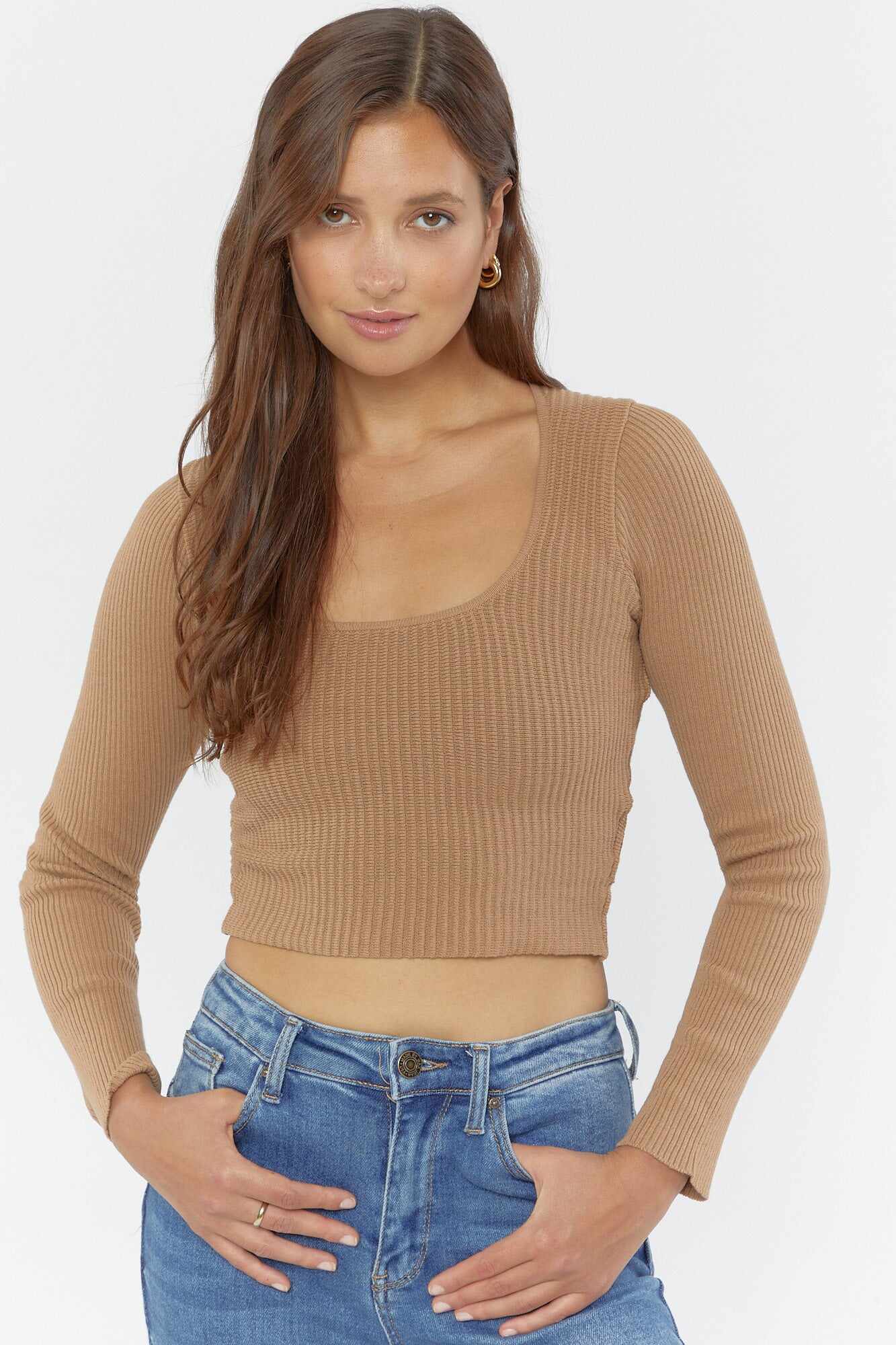 Women Apparel | Ribbed Cropped Sweater Black Forever21 - AH44199