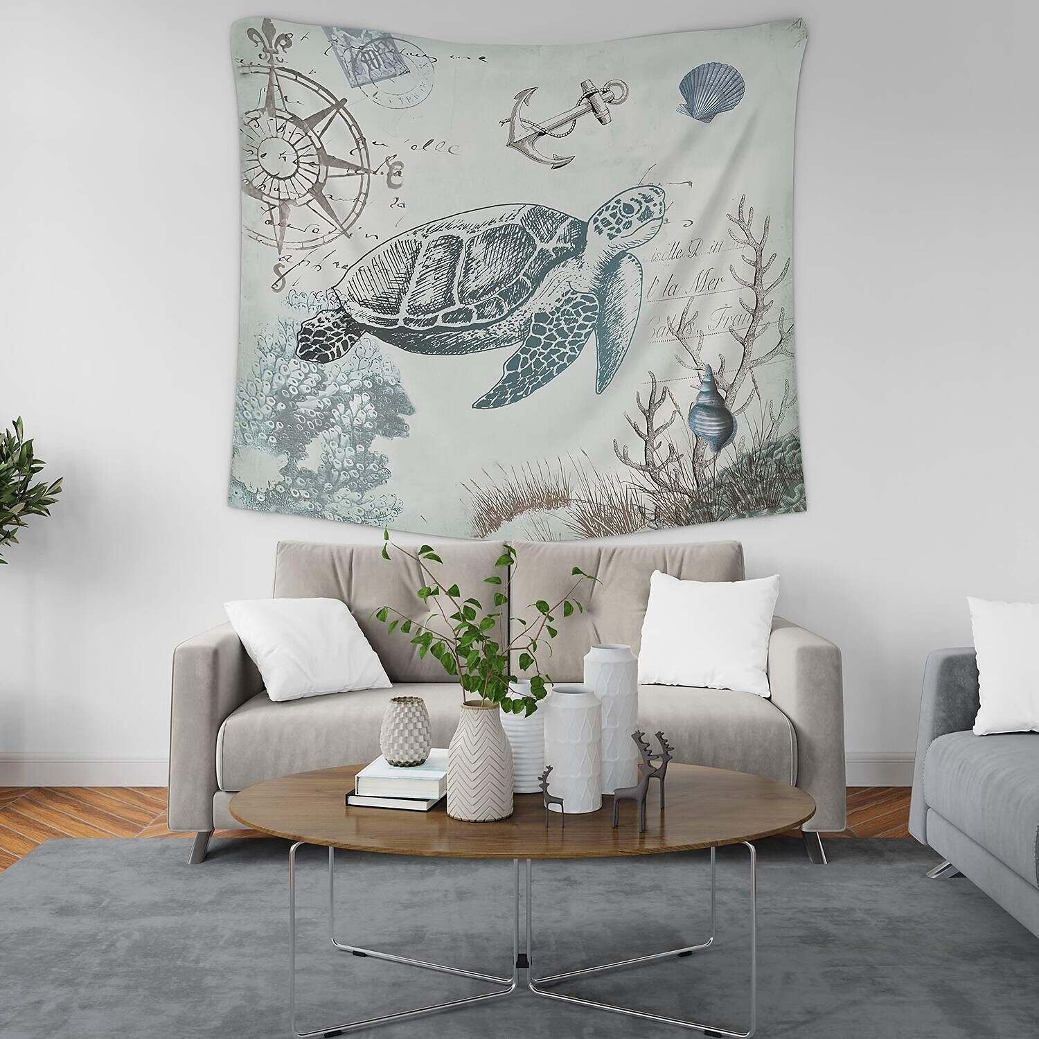 Sea Turtles Wall Tapestry Art Decor Photograph Backdrop