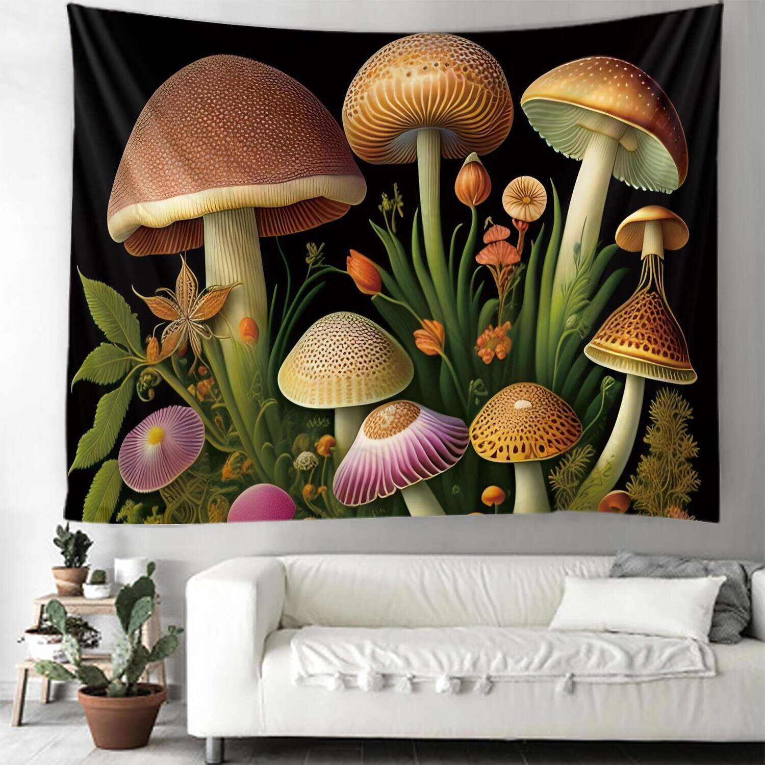 Trippy Mushroom Wall Tapestry Art Decor