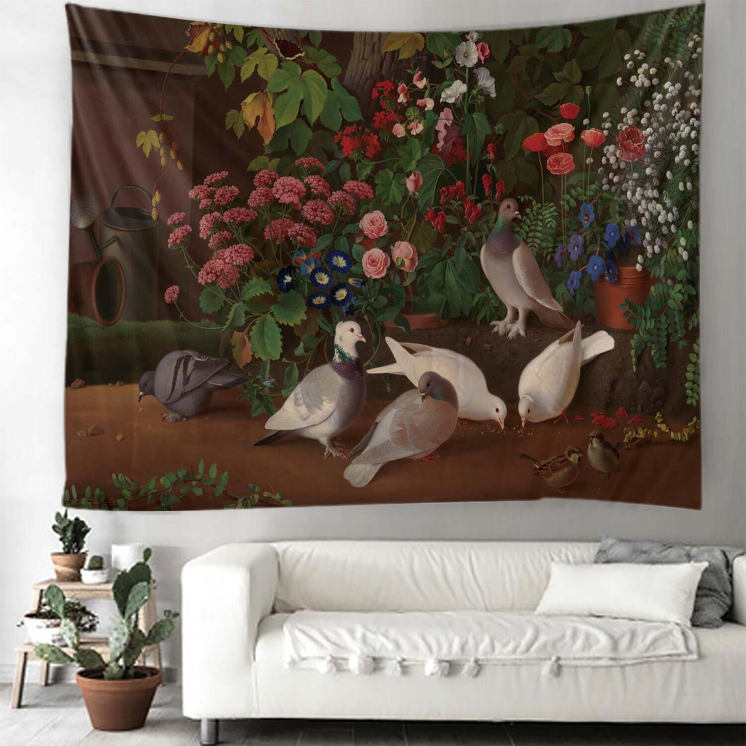 Oil Painting Floral Wall Tapestry Art Decor