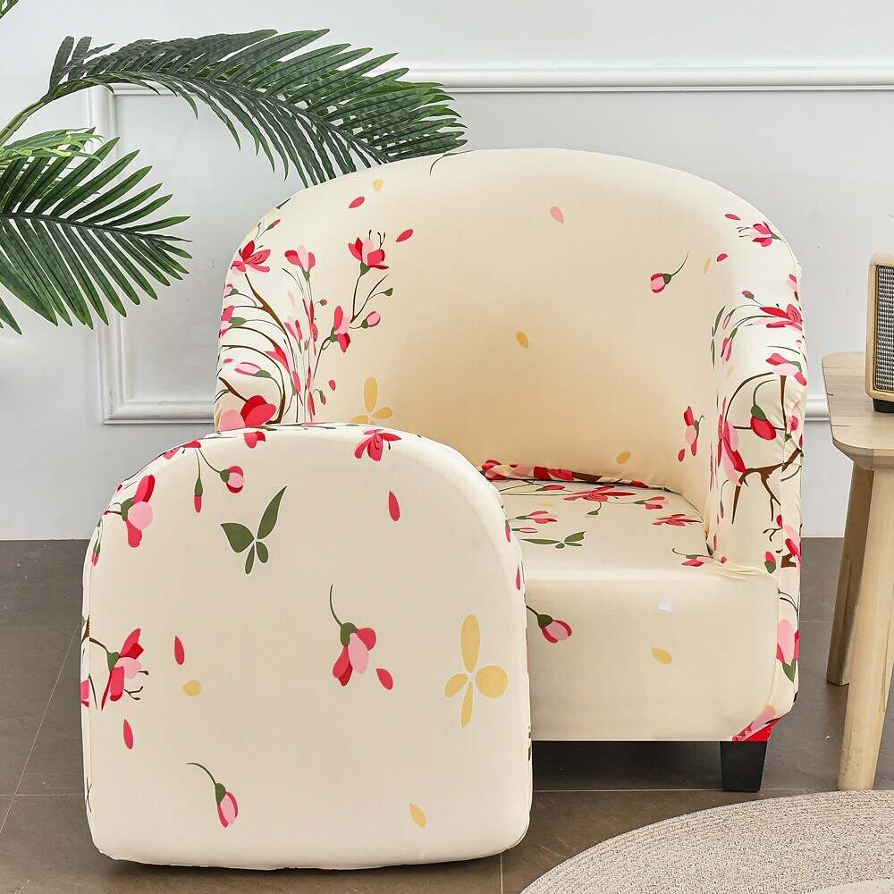 Stretch Club Chair Slipcover Tub Chair Cover with Seat Cushion Cover