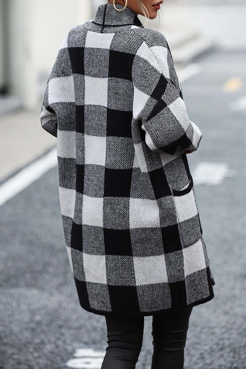 Last Day 50%-Casual Plaid Cardigan Outerwear