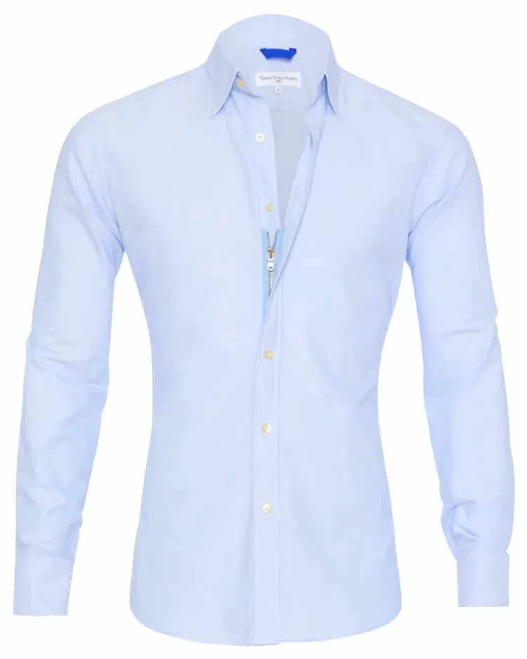 Men's Oxford Solid Color Zip Shirt-Buy 3 and get free shipping