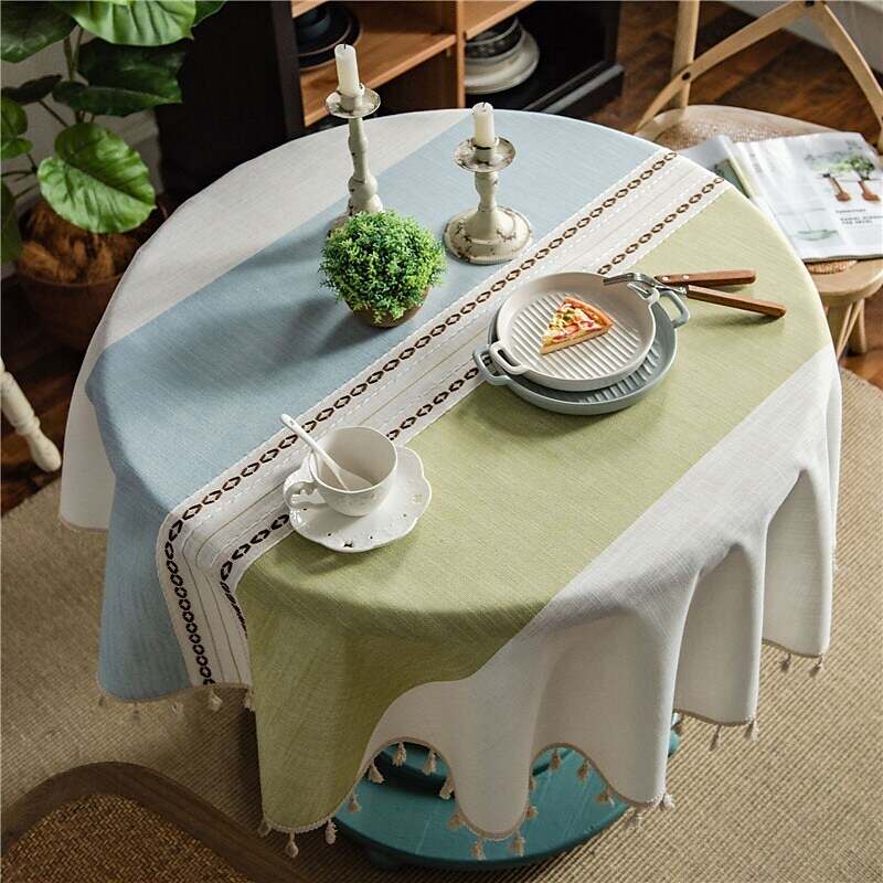 Pastoral Tablecloth Cotton Linen Fabric Table Cloth