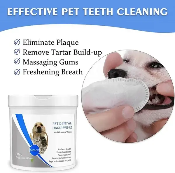 Pet Dental Cleaning Finger Wipes-50 Wipes (🔥BUY 2 GET 1 FREE & FREE SHIPPING)