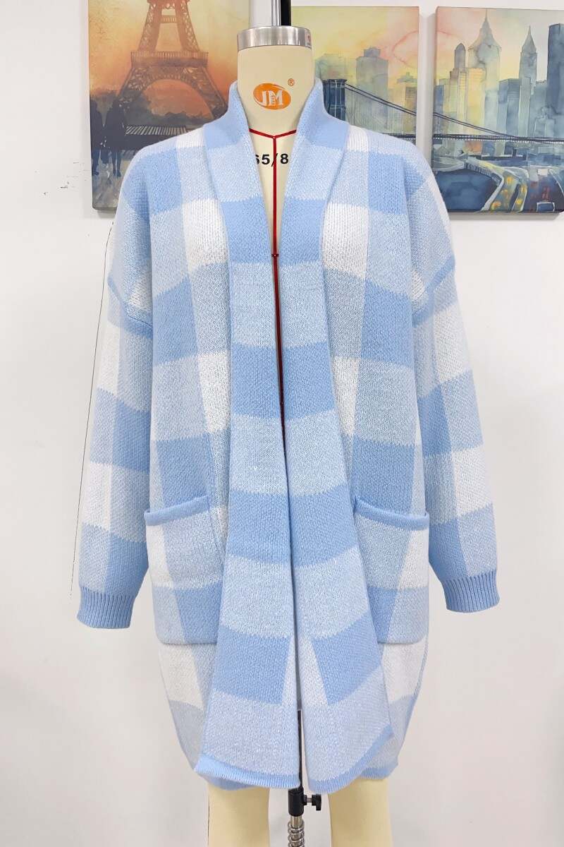 Last Day 50%-Casual Plaid Cardigan Outerwear