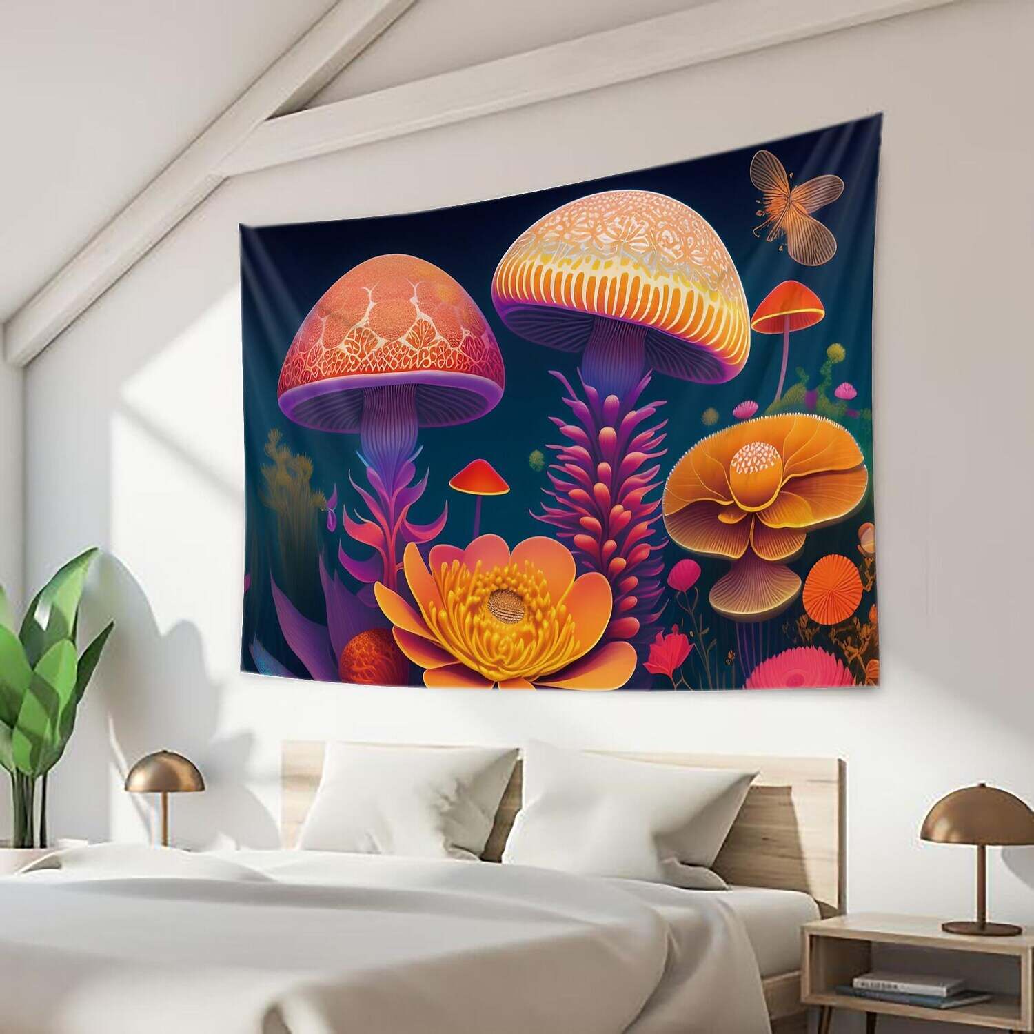 Trippy Mushroom Wall Tapestry Art Decor