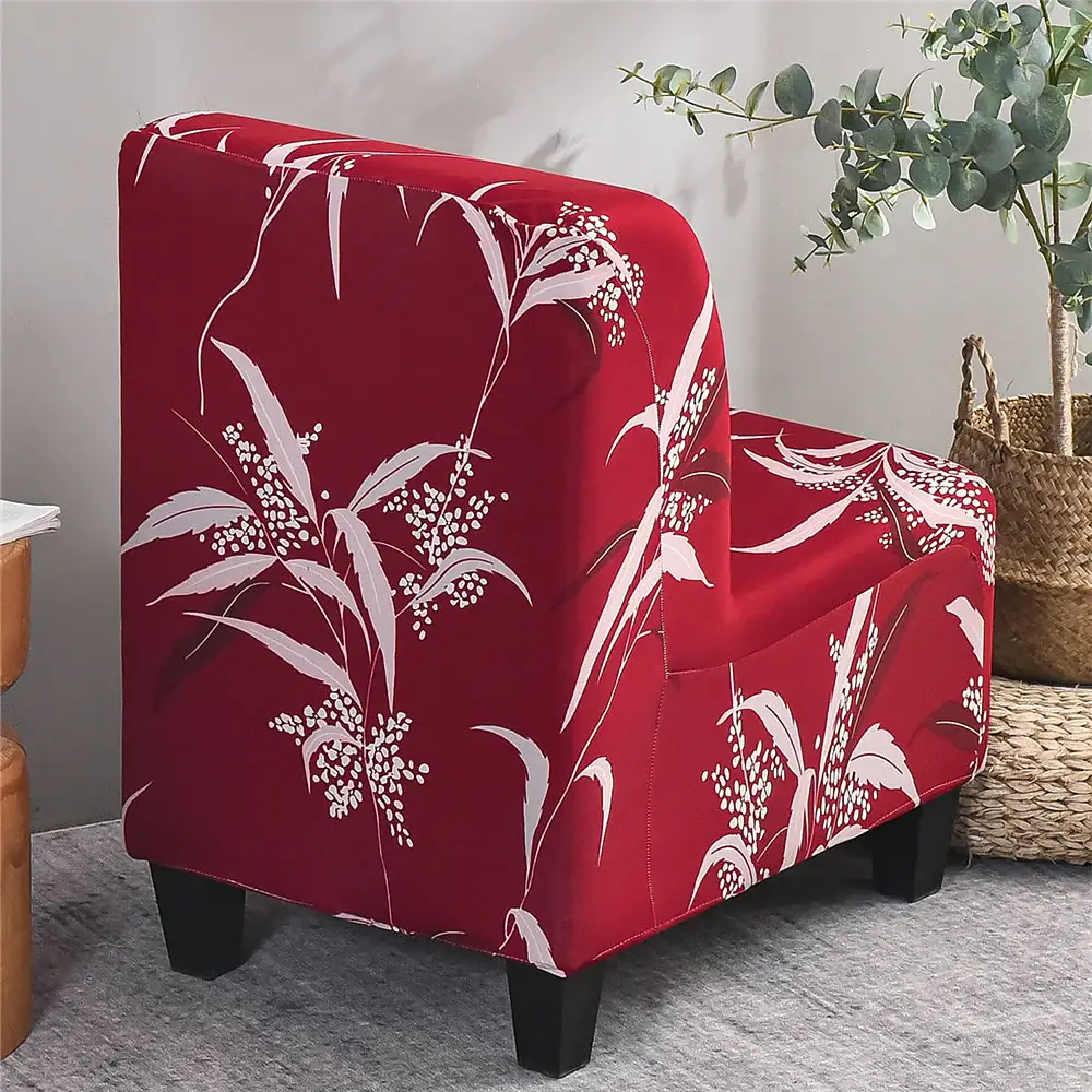 Stretc Accent Chair Cover Plants/Flower Pattern