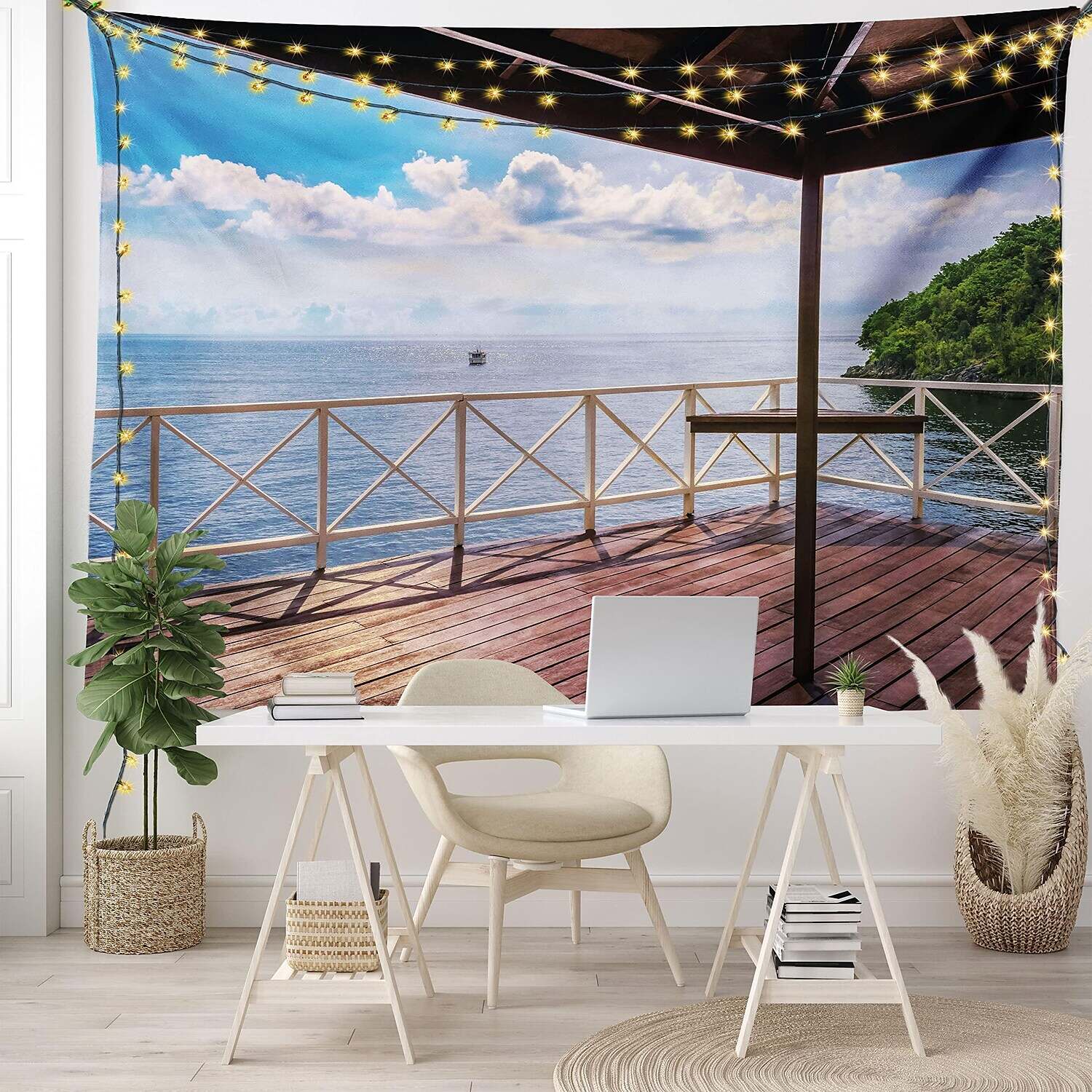 Ocean View Wall Tapestry Art Decor Photograph Backdrop