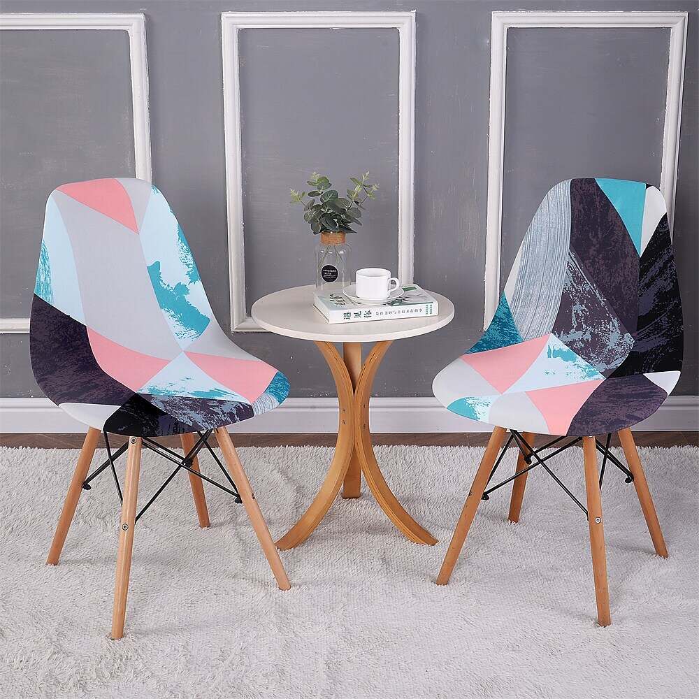 Shell Chair Cover Modern Style Parson Chair Slipcover