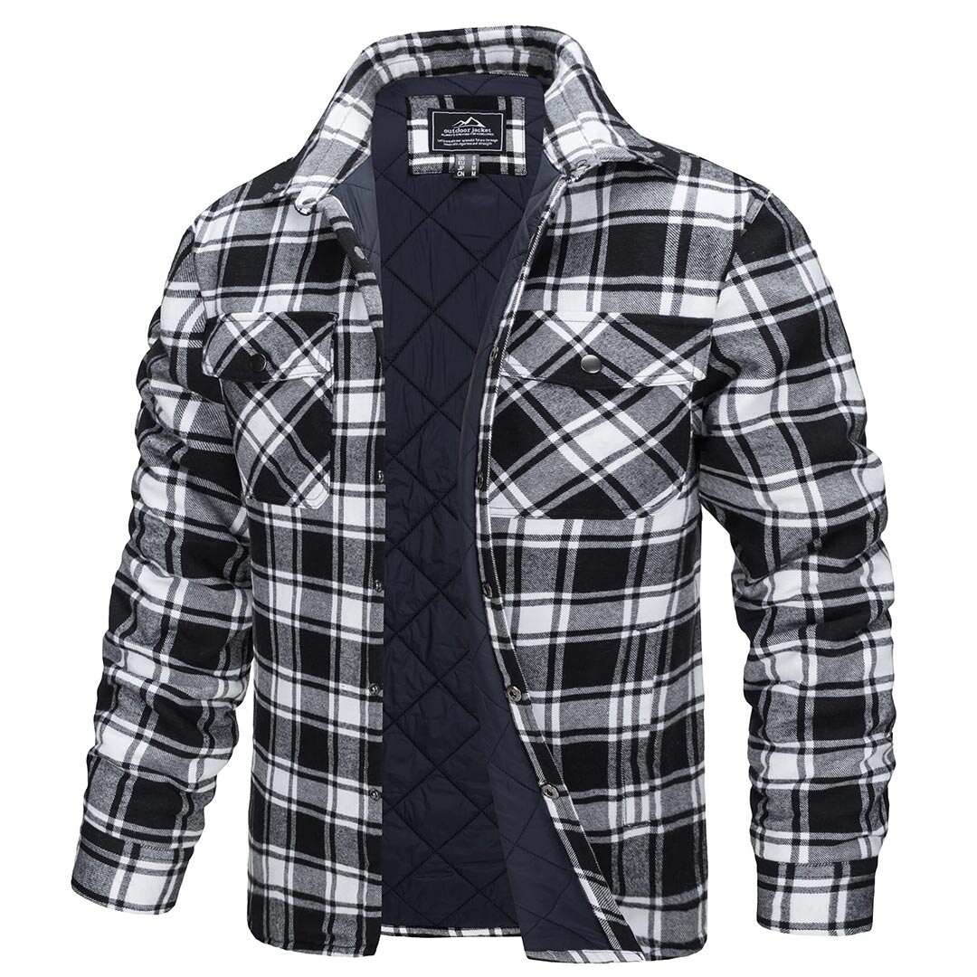 Hot Sale 50% Off-Men's Flannel Shirt Long Sleeve Button Down Jacket
