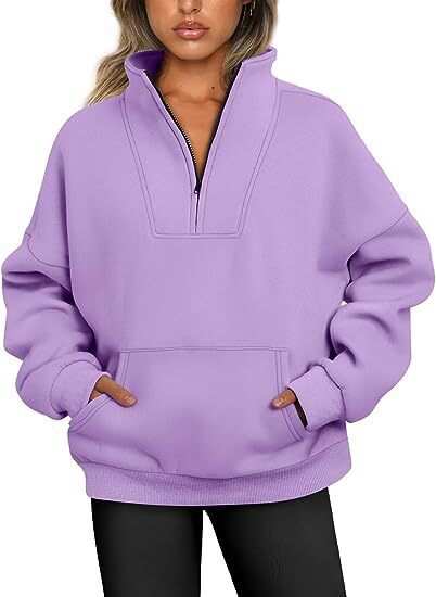New arrival 50% Off- Half Zip Pullover Sweatshirts Quarter Zip Oversized Hoodies