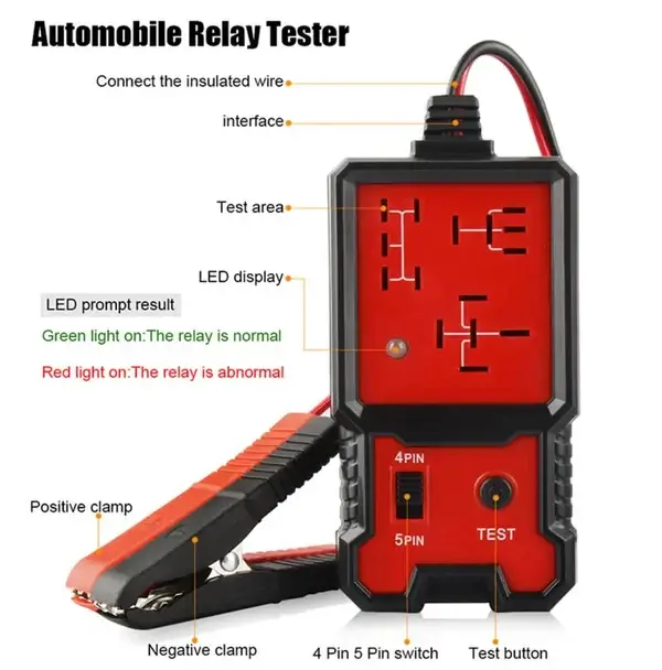 🛠Automotive Relay Tester🚗Circuit Tester 🛺Auto Repair Tool