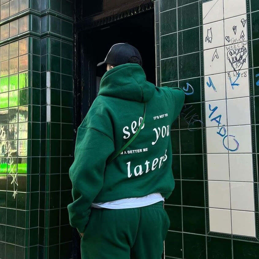 See You Later I'm A Better Me Print Hoodie