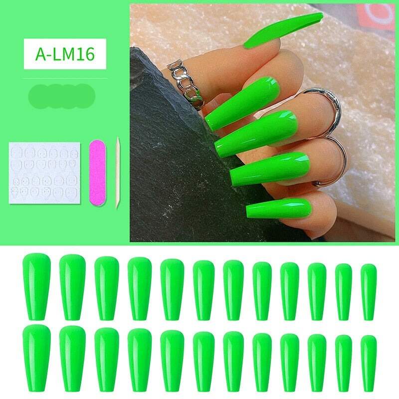 24 pcs/box matte ballerina false nails