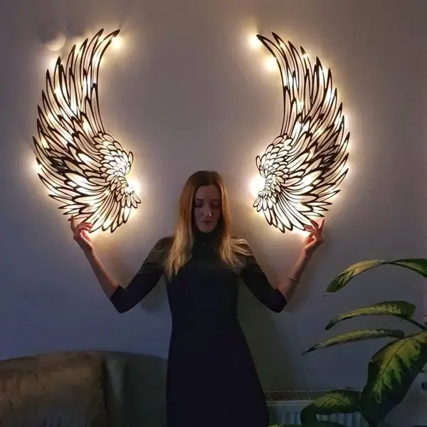 🔥 49% OFF🔥 - 1 PAIR ANGEL WINGS METAL WALL ART WITH LED LIGHTS-🎁GIFT TO HER【BUY 2 FREE SHIPPING】