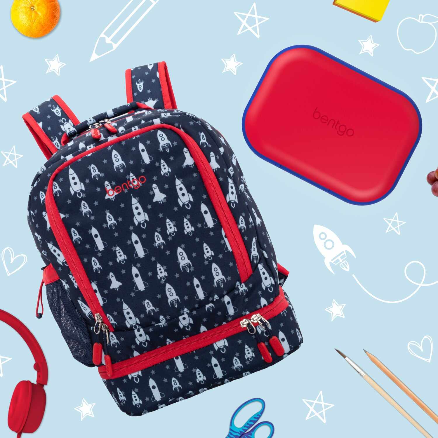 Kids Chill Lunch Box & Prints Backpack