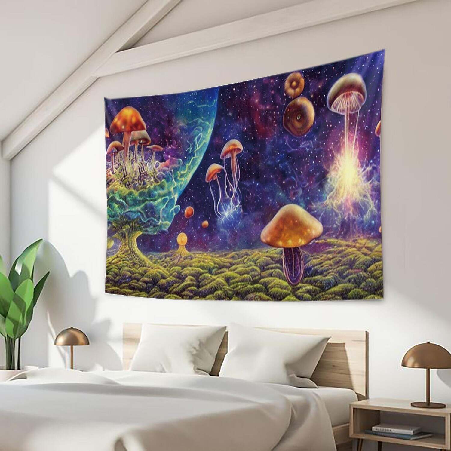 Trippy Mushroom Wall Tapestry Art Decor