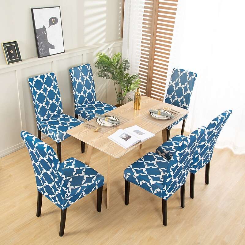 2 Pcs Stretch Kitchen Chair Cover Slipcover