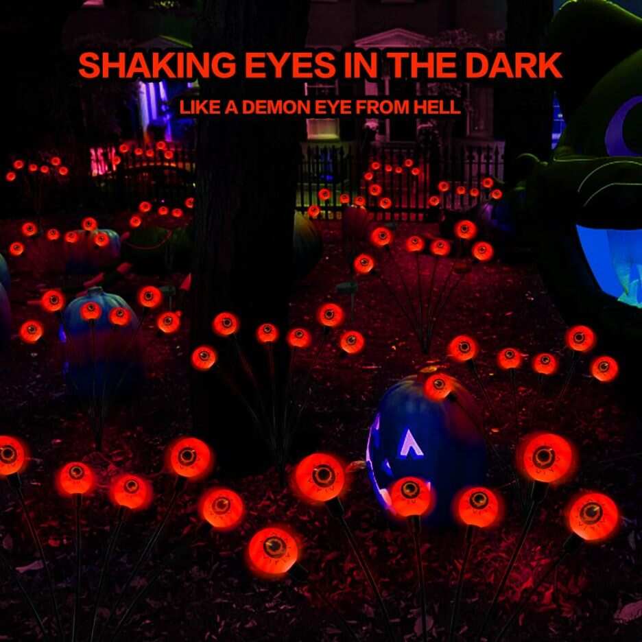 😈Early Halloween 50% OFF-Sale👻Halloween Solar Powered Scary Eyeball Lights