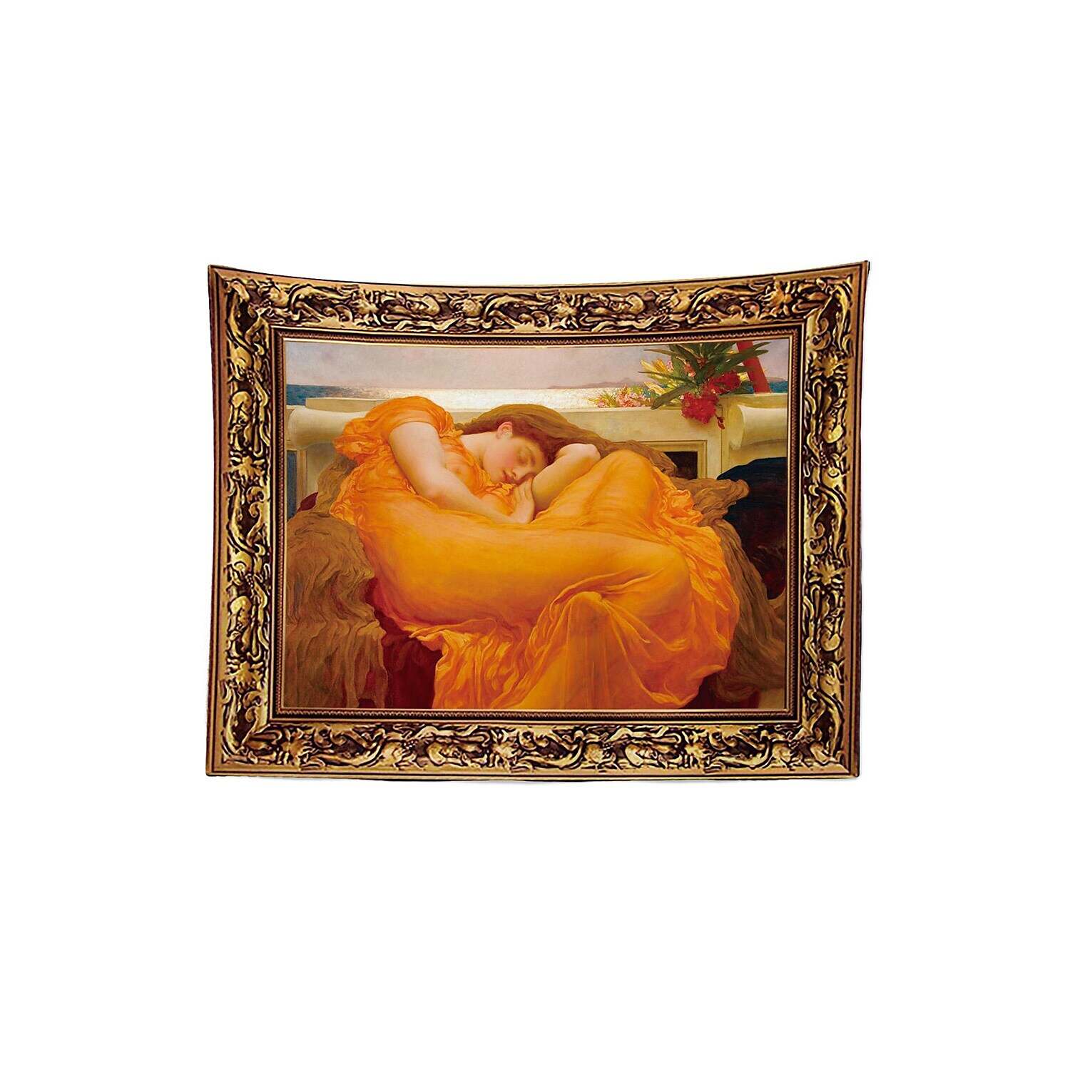 Frederic Leighton Wall Tapestry Art Decor Famous Painting Flaming June