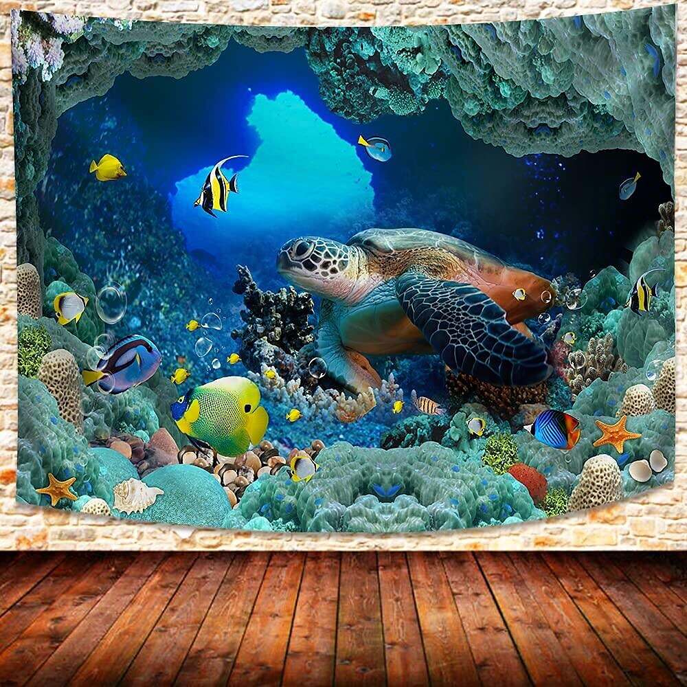 Sea Turtle Wall Tapestry Art Decor