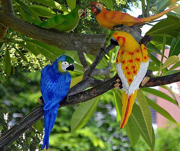 Resin Parrot Bird Statue