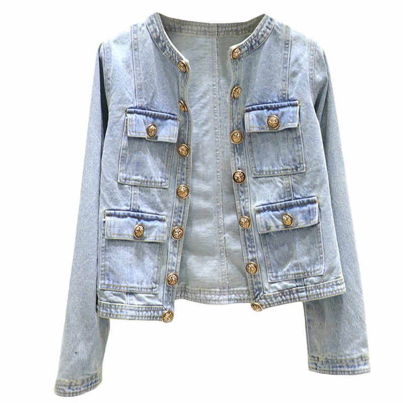 Blue Slim Fit Denim Jacket