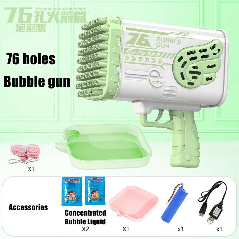 Kids Bubble Gun Rocket 69 Holes