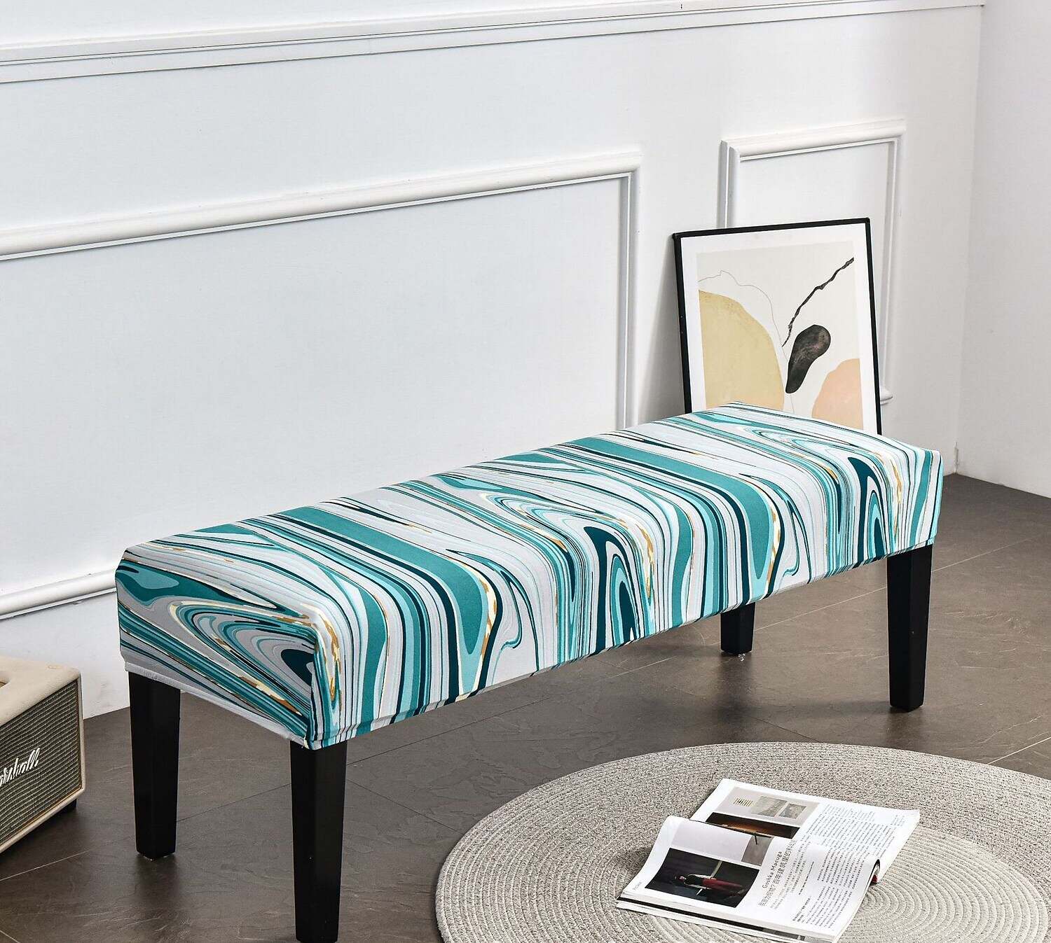 Dining Bench Cover High Stretch Bench Seat Furniture Protector